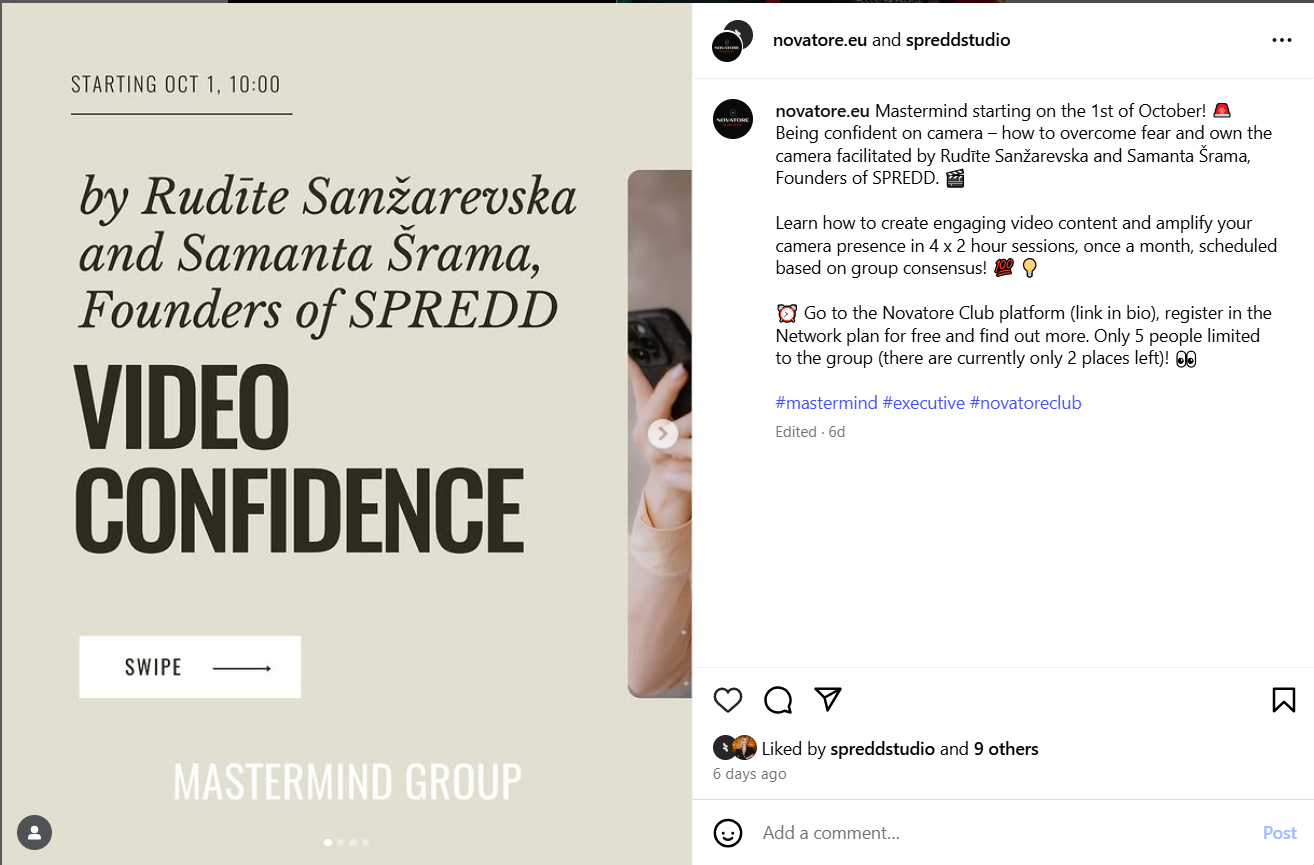 SPREDD vada Mastermind grupu “Being confident on camera”